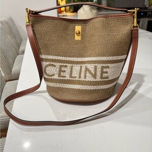 Celine Tan and Brown Shoulder Bag